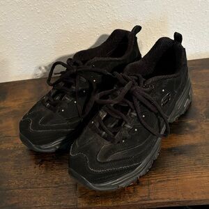 Skechers black sneakers with rhinestones accents